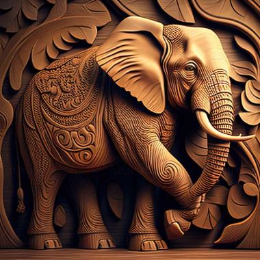 3D model Batyr elephant famous animal (STL)